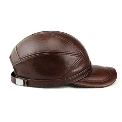 Modisches Vintage Baseballcap - echtes Leder - Unisex