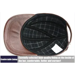 Modisches Vintage Baseballcap - echtes Leder - Unisex