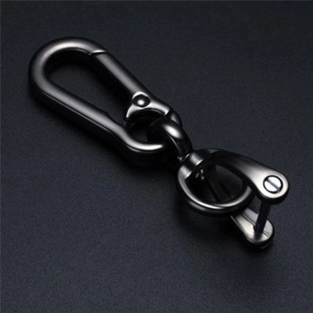 Metal keychain - 360 degree rotating - detachable - D-shapeKeyrings