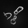 Metal keychain - 360 degree rotating - detachable - D-shapeKeyrings