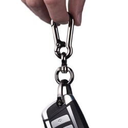 Metal keychain - 360 degree rotating - detachable - D-shapeKeyrings