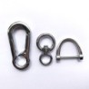 Metal keychain - 360 degree rotating - detachable - D-shapeKeyrings