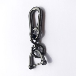 Metal keychain - 360 degree rotating - detachable - D-shapeKeyrings