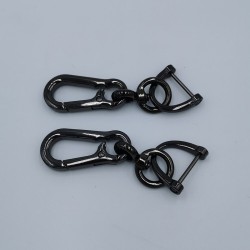 Metal keychain - 360 degree rotating - detachable - D-shapeKeyrings