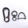Metal keychain - 360 degree rotating - detachable - D-shapeKeyrings