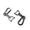 Metal keychain - 360 degree rotating - detachable - D-shapeKeyrings
