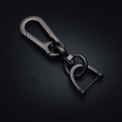 Metal keychain - 360 degree rotating - detachable - D-shapeKeyrings
