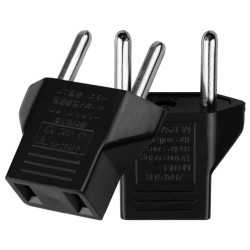 US zu EU - Flach- zu Rundsteckeradapter - Konverter - 5 Stück
