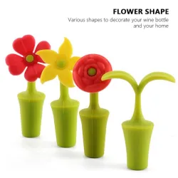 Weinflaschenverschluss - Silikon - Blumenform