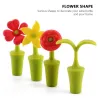 Weinflaschenverschluss - Silikon - Blumenform