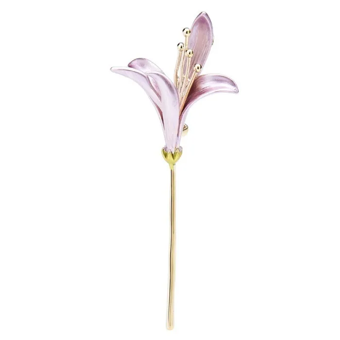 Elegant brooch with lily flowerBrooches