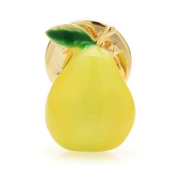 Trendy brooch with a yellow pearBrooches