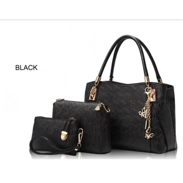 Luxurious leather bags - set 3 piecesSets