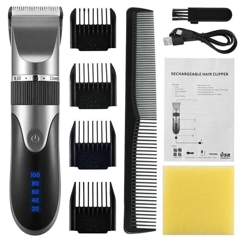 Professioneller Haar-/Bartschneider - elektrischer Trimmer - 1200mAh