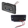 Kfz-Ladegerät – zwei USB-Anschlüsse – Steckdose mit blauer LED-Anzeige – DC 5 V/3,1 A – 12 V