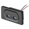 Kfz-Ladegerät – zwei USB-Anschlüsse – Steckdose mit blauer LED-Anzeige – DC 5 V/3,1 A – 12 V