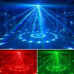 ALIEN - 4 in 1 - Remote-DMX-Laserprojektor - drehbare Kugel - UV-Bühnenbeleuchtung