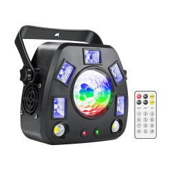 ALIEN - 4 in 1 - Remote-DMX-Laserprojektor - drehbare Kugel - UV-Bühnenbeleuchtung