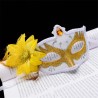 Sexy venezianische Augenmaske - mit Diamant / Federblume / Glitzer
