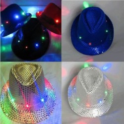 Retro disco hat - LED - glowing - with sequins / glitterHats & Caps