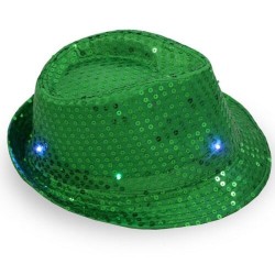Retro disco hat - LED - glowing - with sequins / glitterHats & Caps