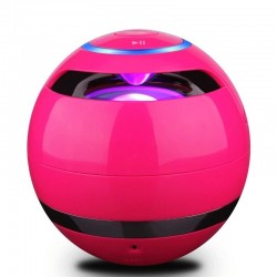 Bluetooth - Mini-Rundlautsprecher - LED - mit Subwoofer - Hi-Fi - TF - FM - AUX - Magic Ball