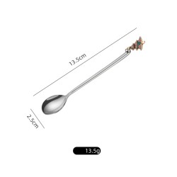 Small long handle spoon - with christmas decoration - tea / coffee / desserts - 1 pieceCutlery