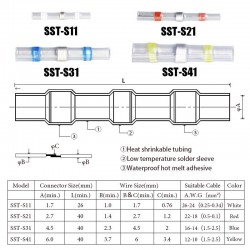 Lötdichtungshülse - Schrumpfschlauch - transparent - wasserdicht - elektrischer Kabelstecker