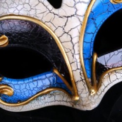 Venezianische Augenmaske - Rissmuster - Maskerade / Halloween