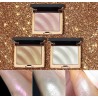 Glänzender Highlighter - gepresster Puder - goldener Bronzer