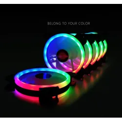 Computer case fan - cooling cooler - adjustable - 120mm - 6pin - RGB - ARGB - LED - 5VCooling