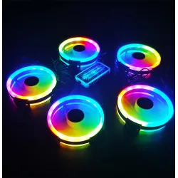 Computer case fan - cooling cooler - adjustable - 120mm - 6pin - RGB - ARGB - LED - 5VCooling