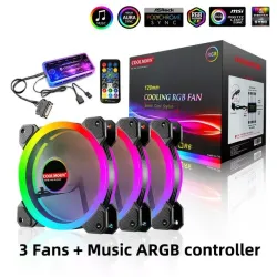 Computer case fan - cooling cooler - adjustable - 120mm - 6pin - RGB - ARGB - LED - 5VCooling