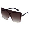 Modische Oversized-Sonnenbrille - quadratisch - randlos - UV400