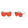 Modische Oversized-Sonnenbrille - quadratisch - randlos - UV400