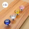 Elegante Möbelknöpfe - Glasrautenform