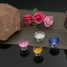 Elegante Möbelknöpfe - Glasrautenform