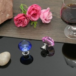 Elegante Möbelknöpfe - Glasrautenform