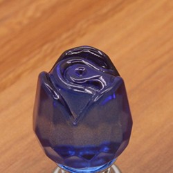 Luxurious furniture knobs - glass crystal rose shapeFurniture