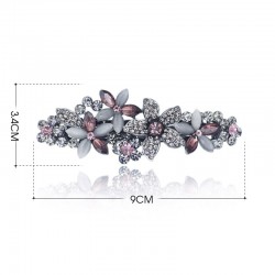 Elegante Haarspange - Hairpin - mit Kristallblüten