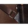 Retro-Rucksack für Damen - florale Prägung - echtes Leder - großes Fassungsvermögen
