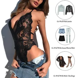 Transparenter Spitzen-Body - sexy Dessous