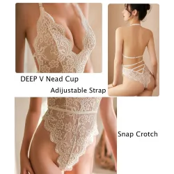Transparent lace bodysuit - sexy lingerieLingerie