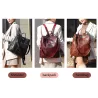Multifunktionale Vintage Umhängetasche - Lederrucksack - wasserdicht