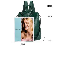 Eleganter Lederrucksack - multifunktionale Umhängetasche