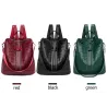 Eleganter Lederrucksack - multifunktionale Umhängetasche
