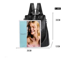 Modischer Vintage Rucksack - multifunktionale Umhängetasche aus Leder - Schlangenhautmuster
