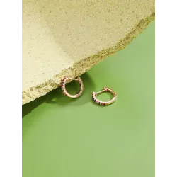 Elegante kleine Creolen - mit Zirkonia - 925er Sterlingsilber