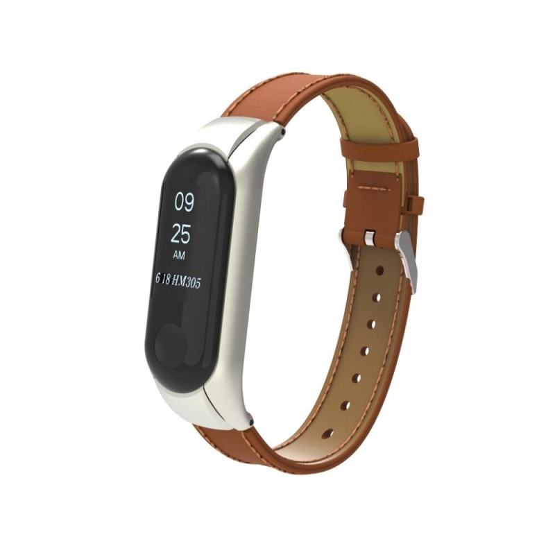 Leather wrist strap - for Xiaomi Mi Band watch - 3-4-5-6Smart-Wear