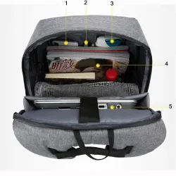 Fashionable backpack - 15.6 inch laptop bag - USB charging port - waterproofBackpacks